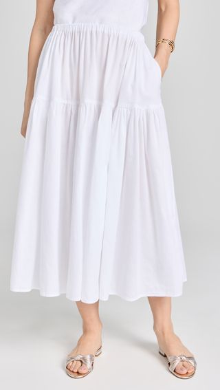 Cool Cotton Tiered Skirt