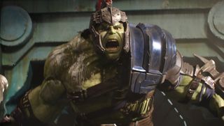 Hulk in armor in Thor: Ragnarok