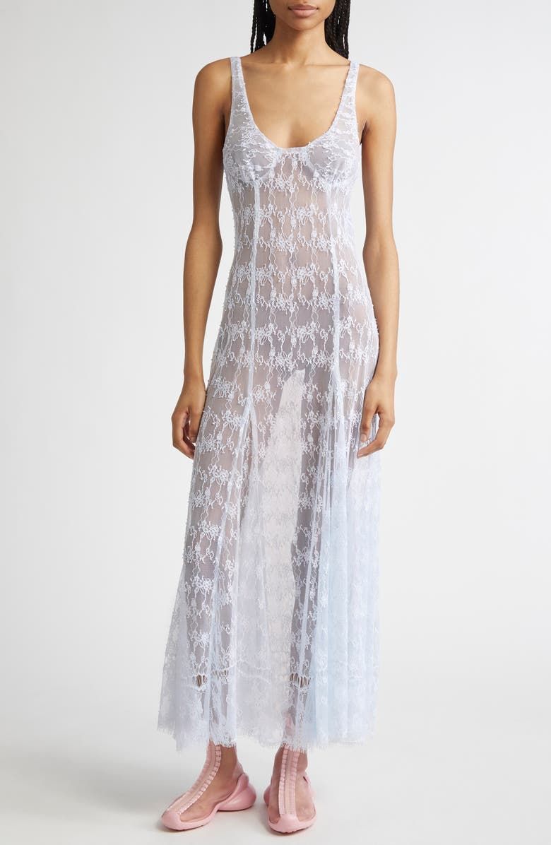 Pamela Sheer Lace Slipdress