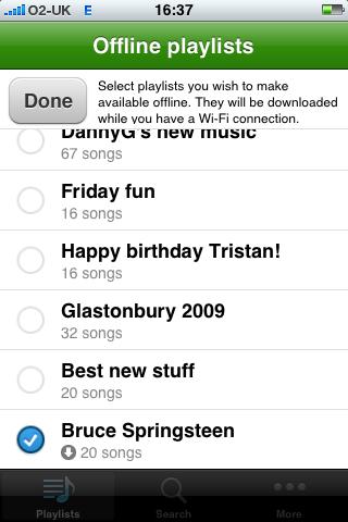 Spotify on iphone