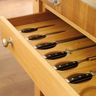 wooden knife drawer