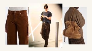 Dakota Johnson&rsquo;s Easy Brown Cord and Ballet Flats Look Is One I&rsquo;m Bookmarking for Autumn