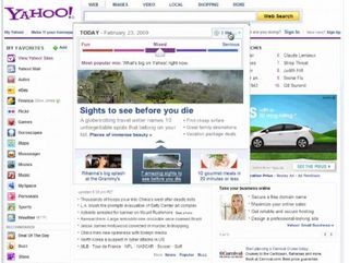 Set your new Yahoo homepage to 'fun' or 'serious' depending on how you feel that day!