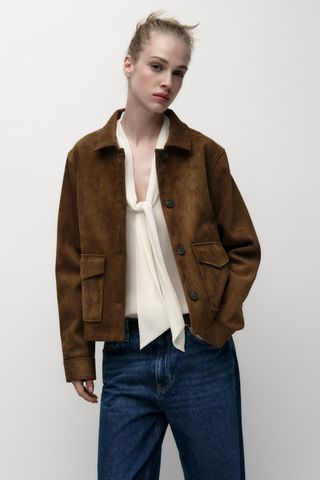 Faux Suede Jacket