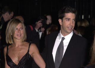 Jennifer Aniston & David Schwimmer during The 27th Annual People's Choice Awards