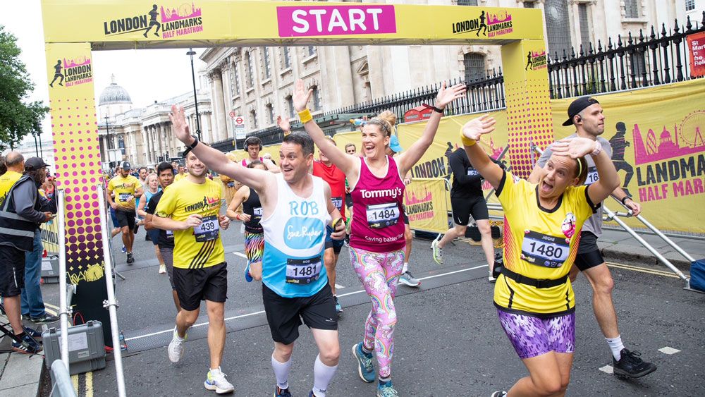 Runners in the London Landmarks Half Marathon