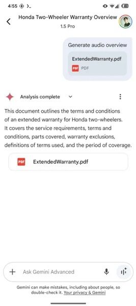 Currently, the beta discovery has the Audio Overviews defaulted to a text summary.