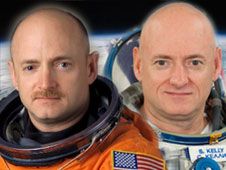 Astronauts Mark Kelly, STS-134 Commander, and Scott Kelly, Expedition 26 Commander.