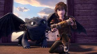 Toothless and Hiccup.