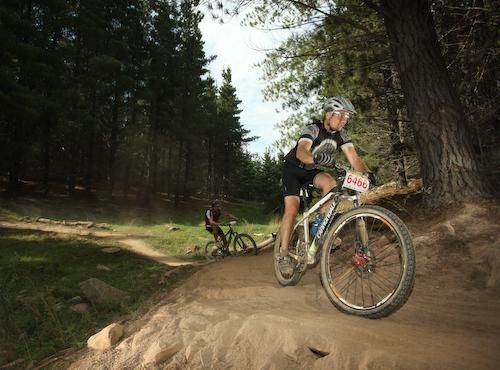 Scott Campbell pops up over a small rise.