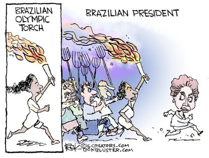 Political Cartoon World Brazil President 2016