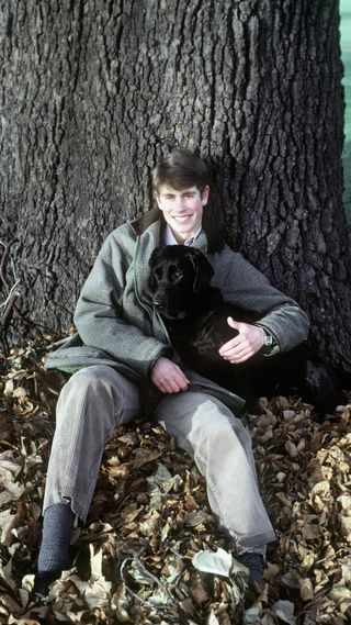 A young Prince Edward photographed in Buckingham Palace's gardens
