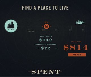 screenshot of Spent app "Find a place to live"