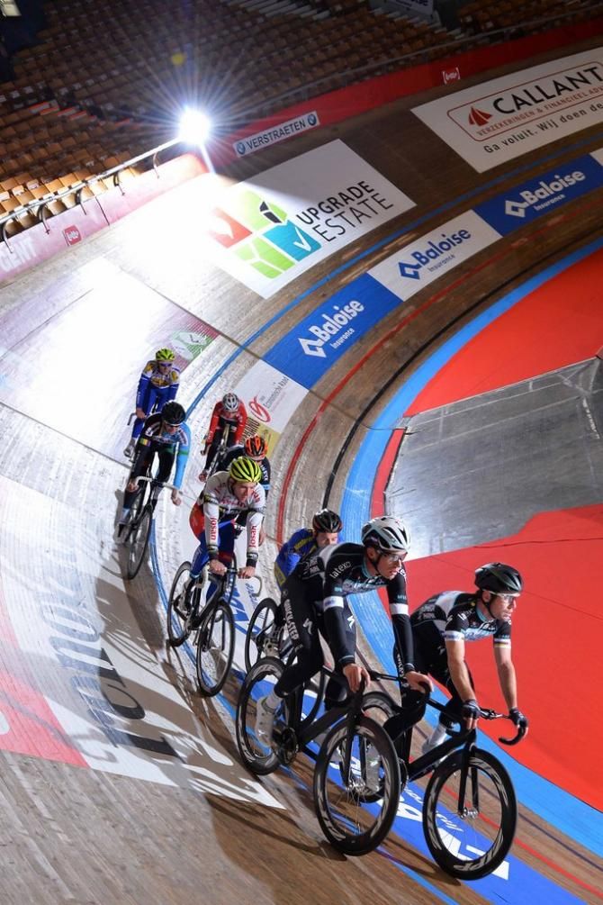 Iljo Keisse and Mark Cavendish practising for the Six Days of Ghent