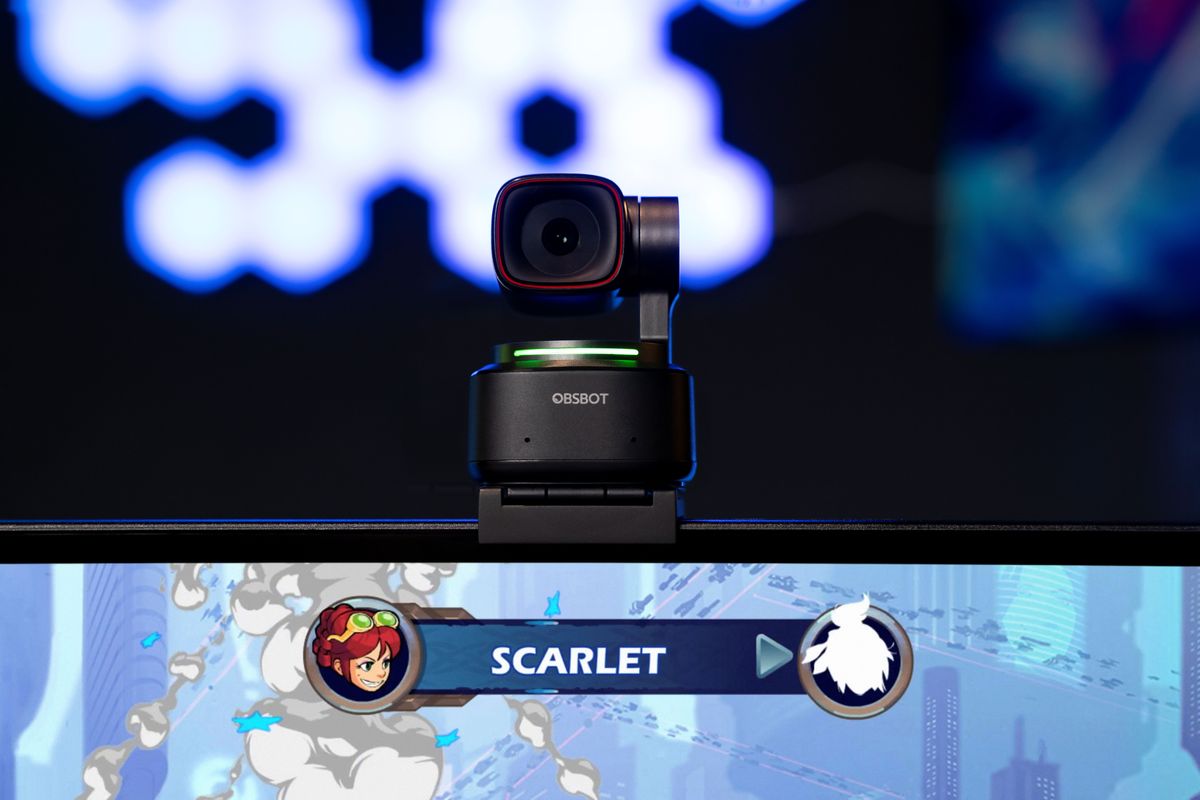 OBSBOT Tiny 2 4k AI-powered webcam for gaming live streams and remote work.