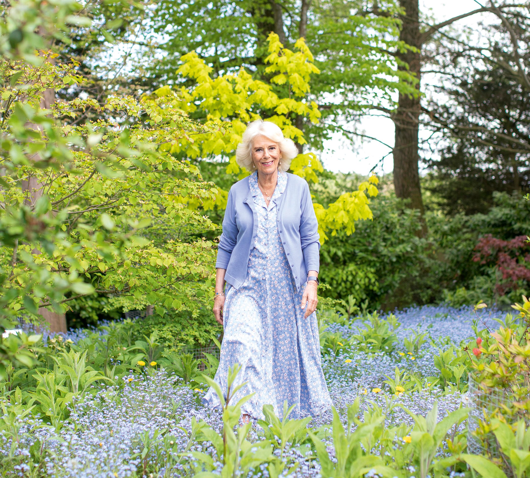 HRH The Duchess of Cornwall, photographed in the gardens of Raymill by HRH The Duchess of Cambridge. ©HRH The Duchess of Cambridge for Country Life