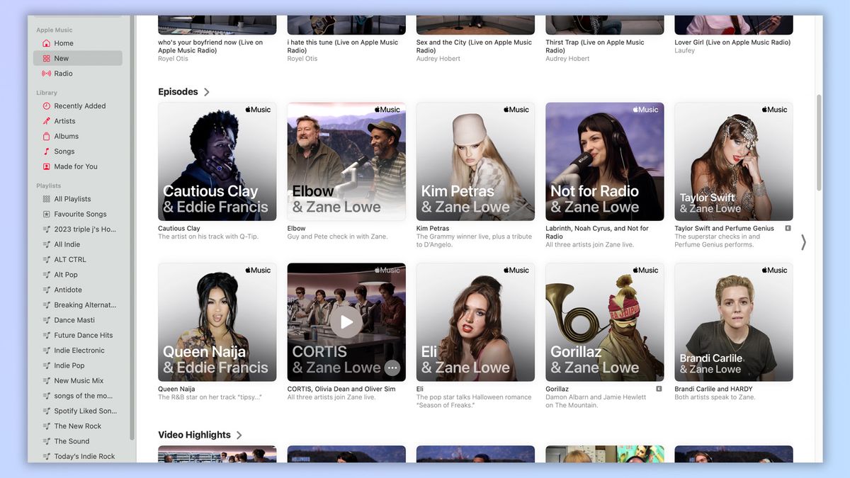 the apple music zane lowe radio show home screen