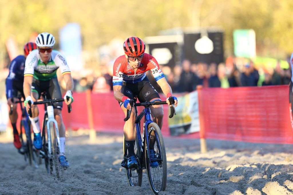 Dutch Lars Van Der Haar pictured in action during the men elite race at the UCI Cyclocross World Cup cyclocross event in Beekse Bergen The Netherlands Sunday 13 November 2022 the fifth out of 14 stages in the World Cup trophy in the 20222023 seasonBELGA PHOTO DAVID PINTENS Photo by DAVID PINTENS BELGA MAG Belga via AFP Photo by DAVID PINTENSBELGA MAGAFP via Getty Images