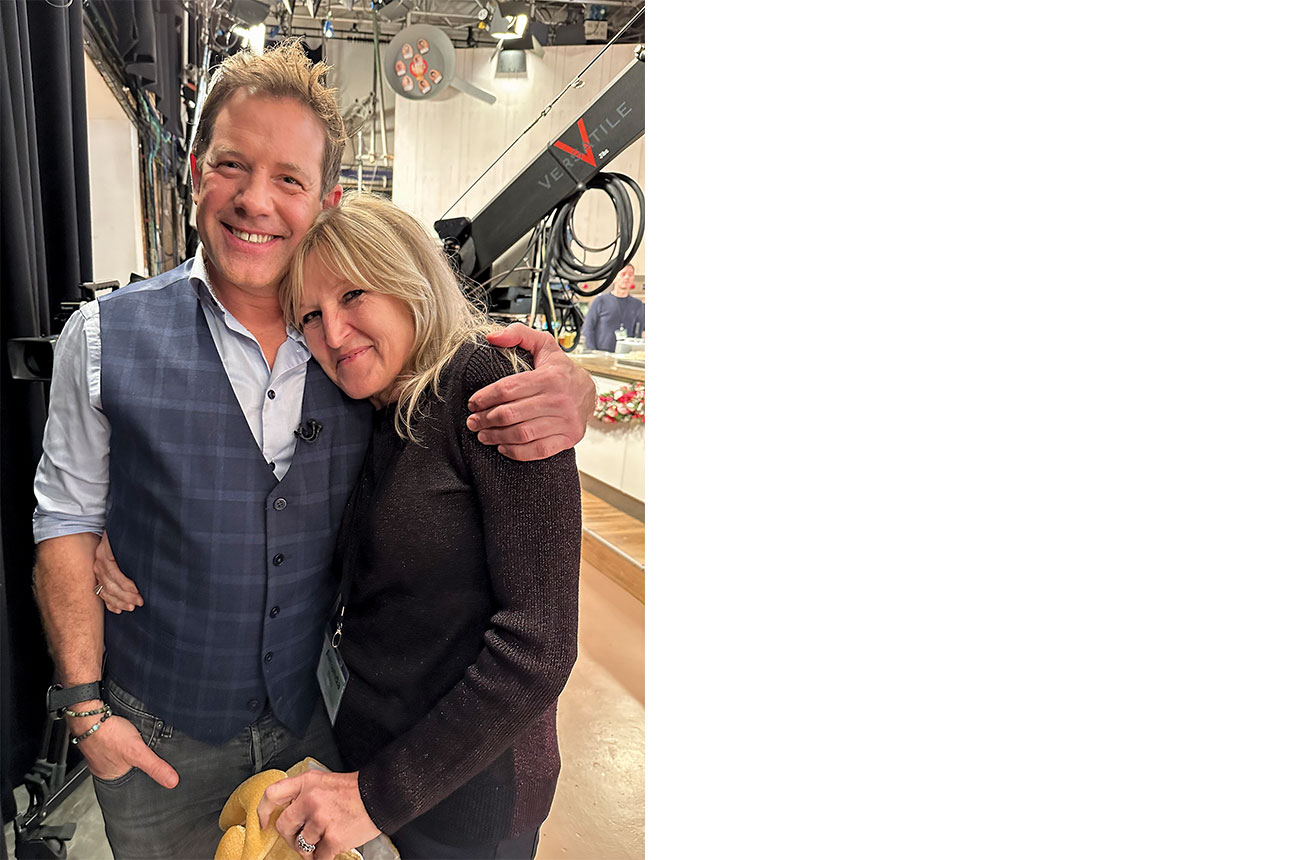Saturday Kitchen's main presenter Matt Tebbutt with producer Amanda Ross,