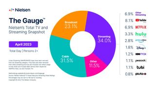 Nielsen's The Gauge infographic of tv viewing share