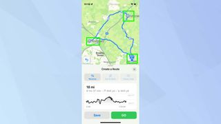 Apple maps custom route plotted