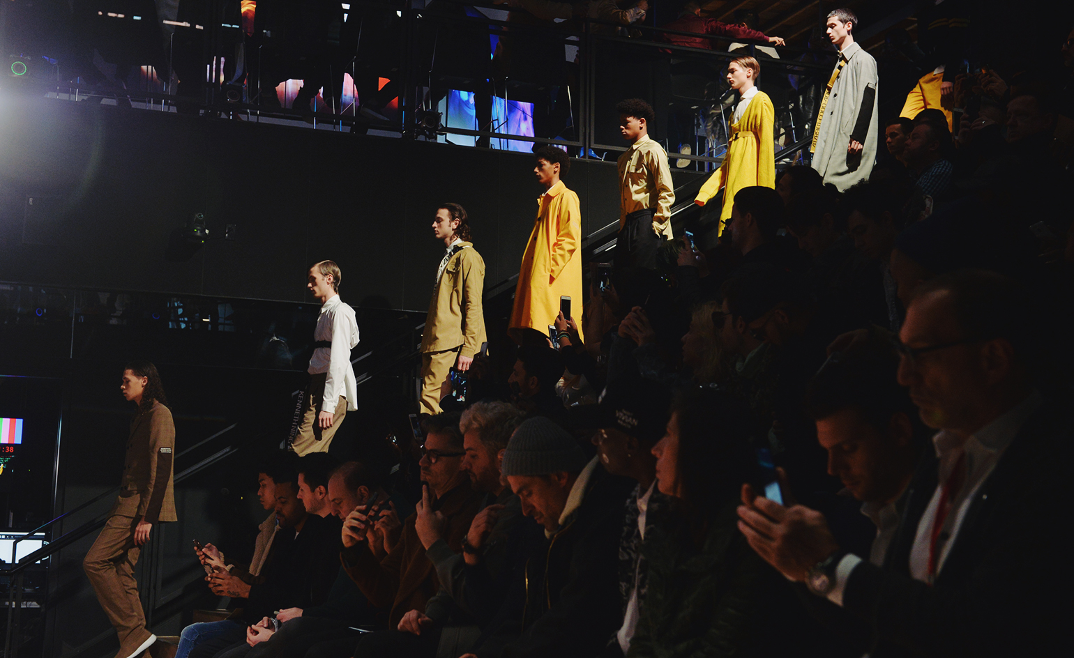 Using stock market numbers as the backdrop to his collection, Kenneth Ning looked to the Wall Street