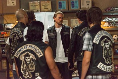 Screenshot from an episode of TV show Sons of Anarchy