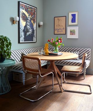 stripe chair, modern dining