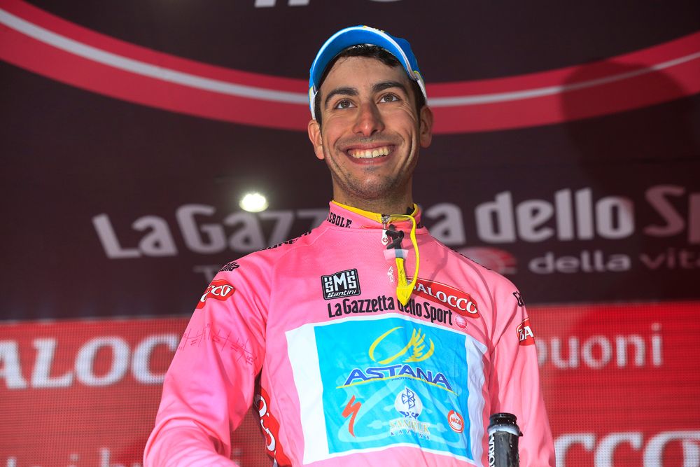 Fabio Aru (Astana) in pink
