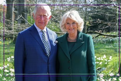 King Charles birthday card - King Charles III and Camilla, The Queen Consort smiling as they attend the reopening of Hillsborough Castle on April 09, 2019 in Belfast, Northern Ireland. (