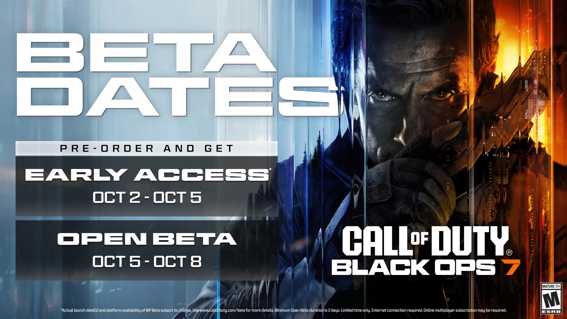 When are the Black Ops 7 beta times?