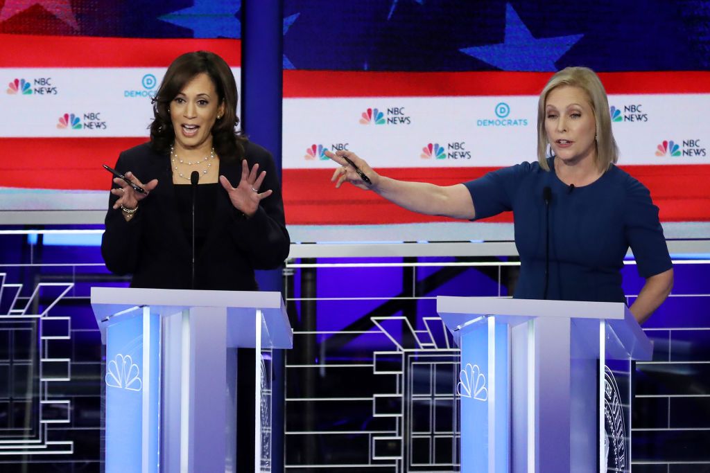 Kamala Harris and Kirsten Gillibrand.