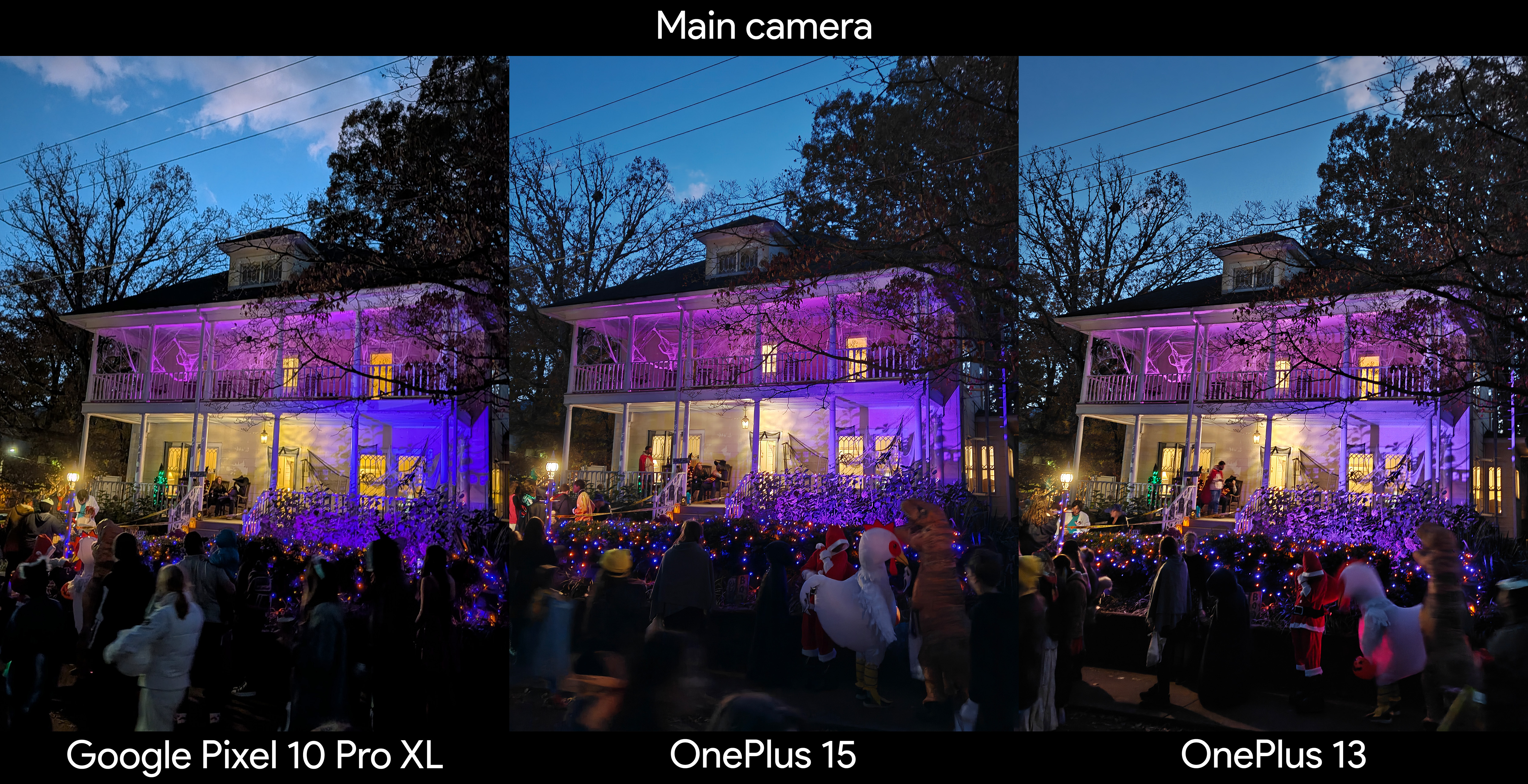 Camera samples from the OnePlus 15 showing low light main camera quality