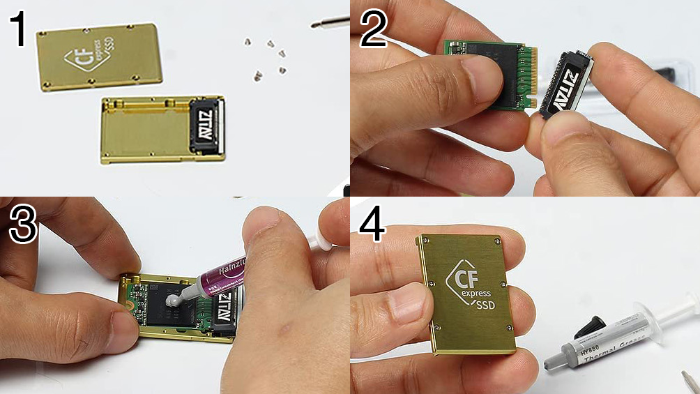 Zitay CFexpress Type B to NVME M.2 2230 SSD converter