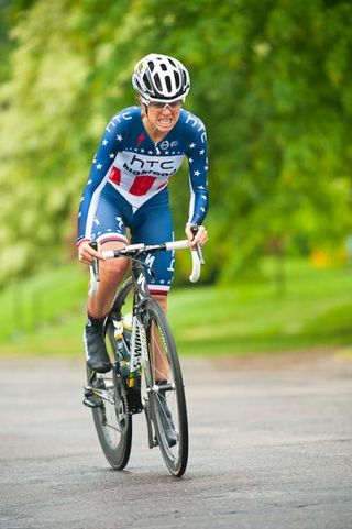 Current US TT Champion Evelyn Stevens (HTC Highroad) finished in 2nd place with a 14:53.410