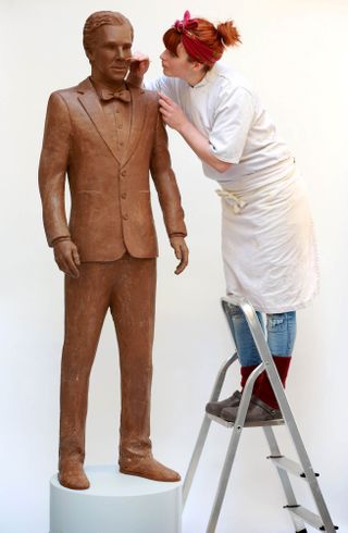 Chocolate statue of Benedict Cumberbatch