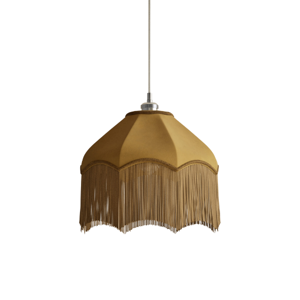 Fringed Velvet Lamp Shade
