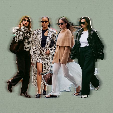 fashion week street style collage