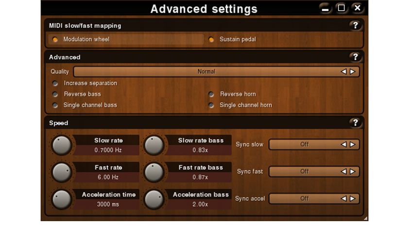 You can control the slow/fast switch using a MIDI sustain pedal and modulation wheel