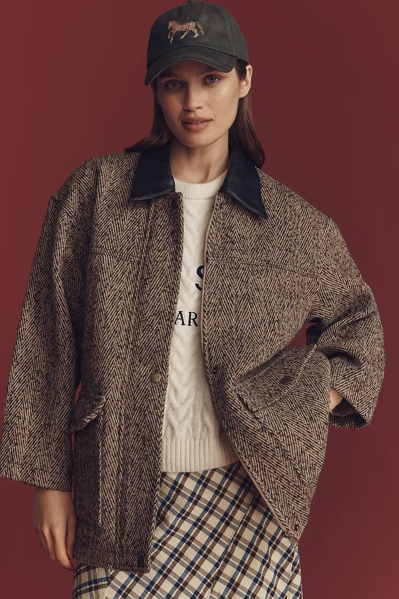 Pilcro Wool Blend Barn Jacket