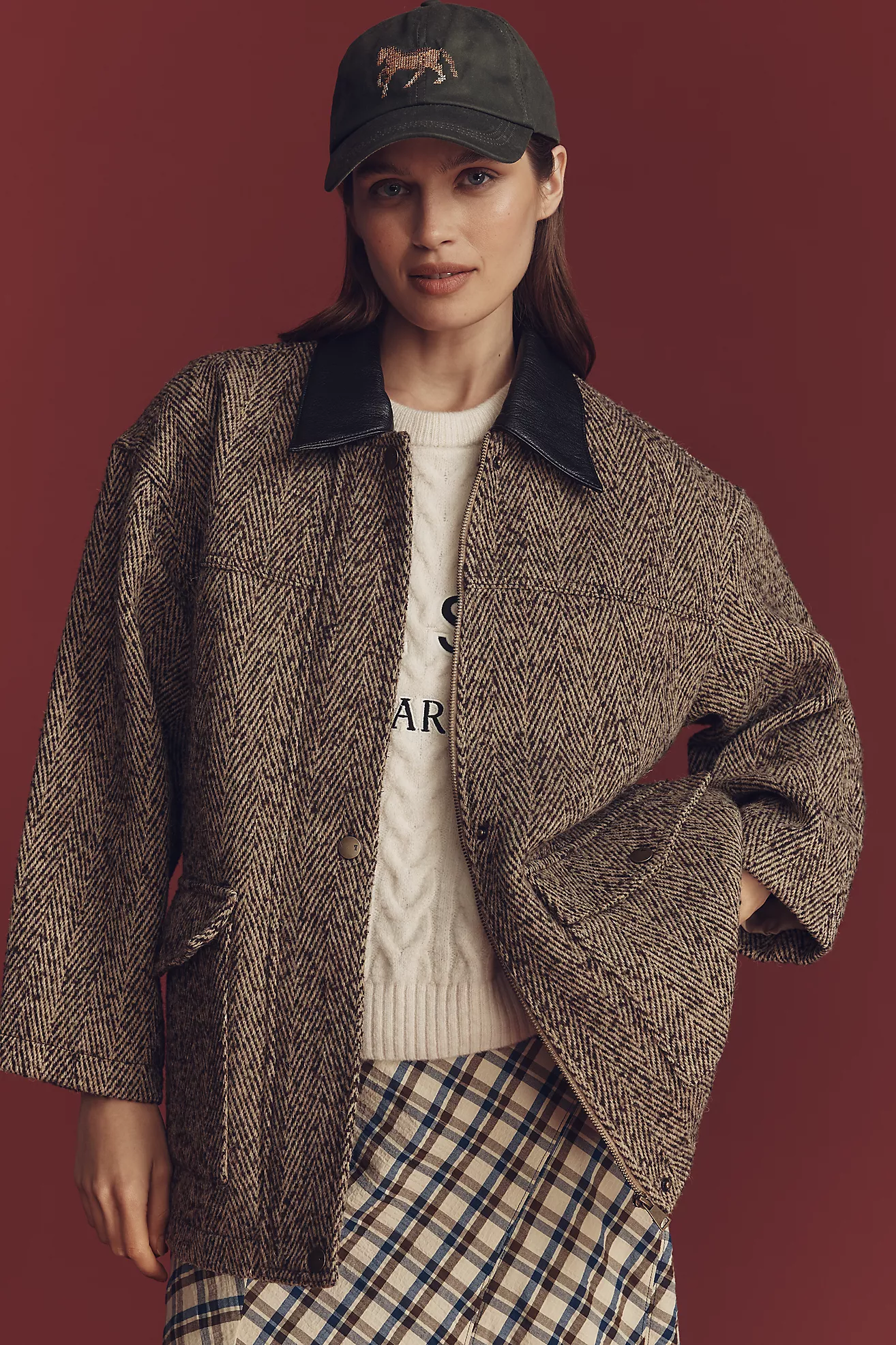 Pilcro Wool Blend Barn Jacket