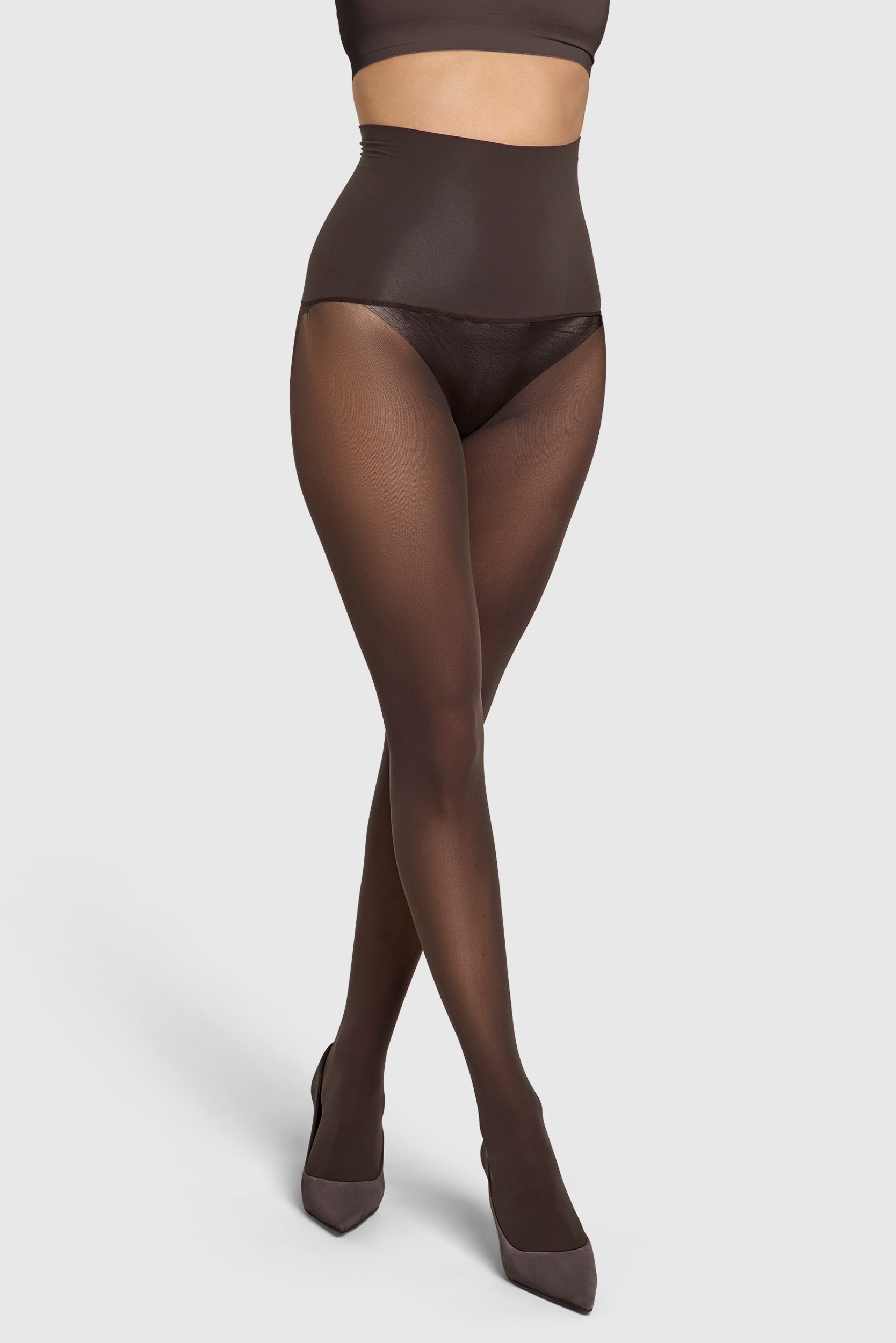 The Sixty Opaque Tights Chocolate Brown