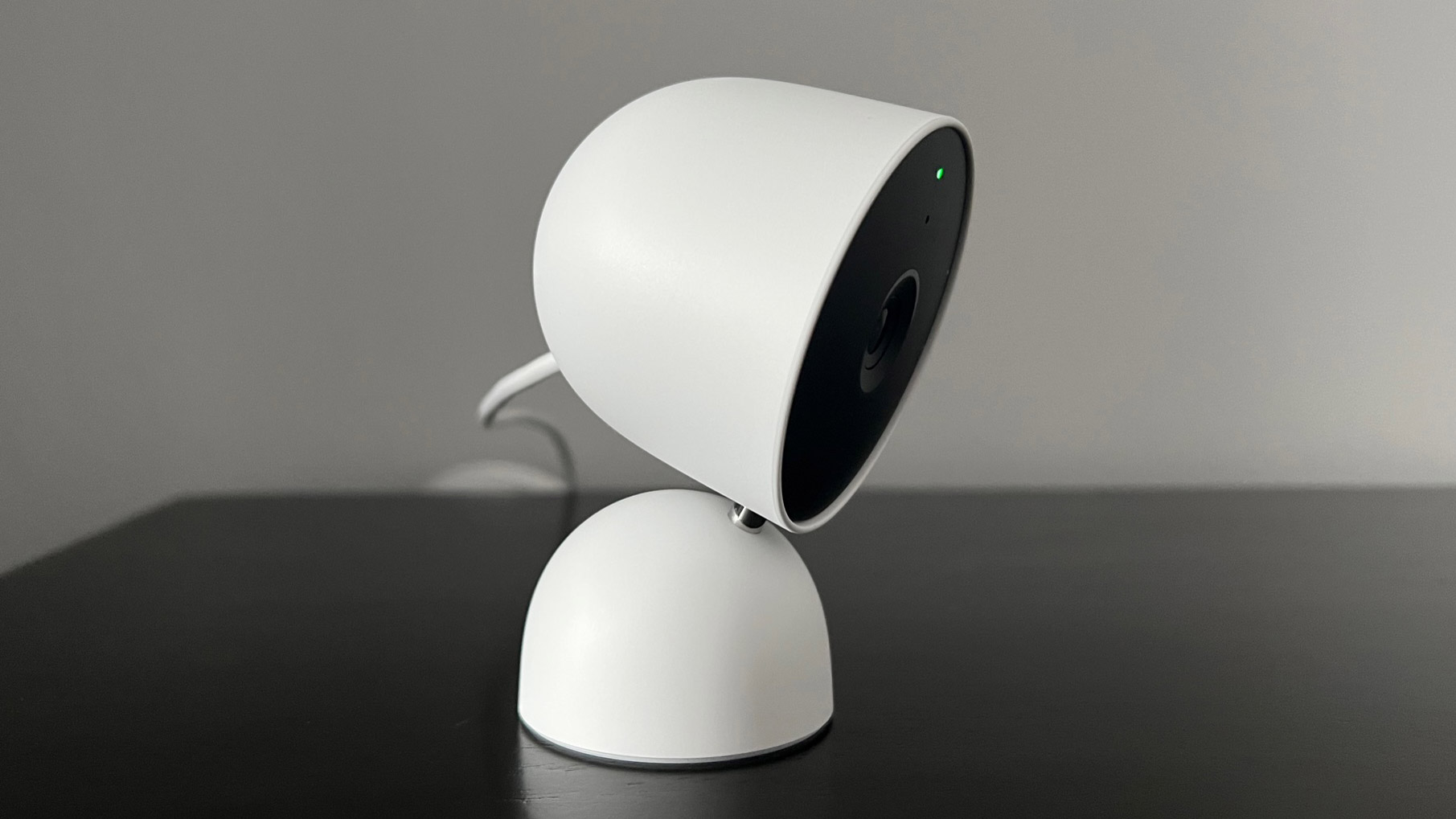 The Google Nest Cam (Wired) tilting downwards