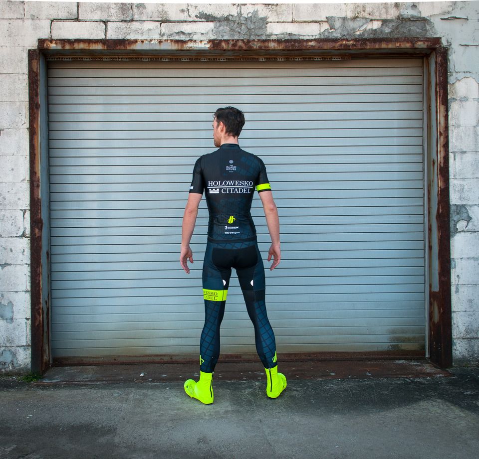 Mac Brennan shows off the 2016 Holowesko-Citadel team kit