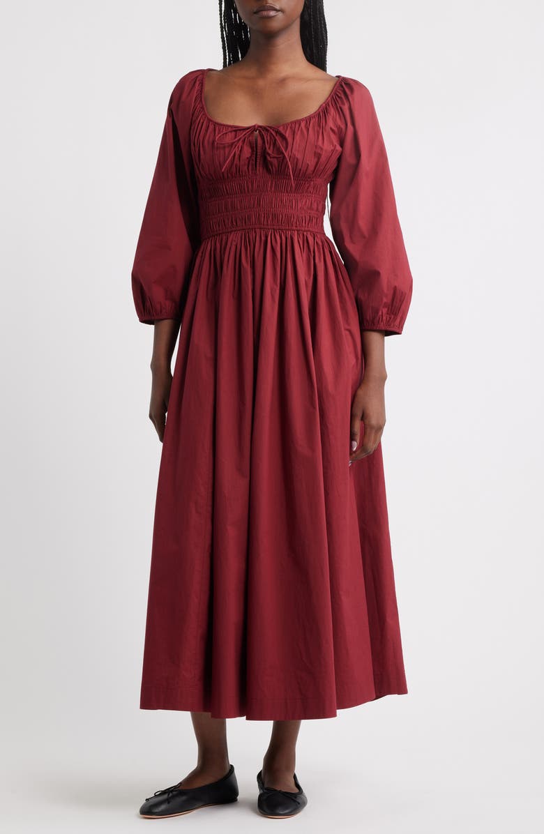 Quintessa Shirred Organic Cotton Maxi Dress