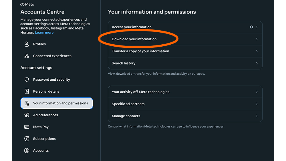 A screenshot showing one of the steps in how to to download photos from Instagram