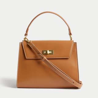 M&S Faux Leather Top Handle Bag