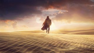 Obi-Wan Kenobi Tatooinen aavikolla puolipilvisenä päivänä