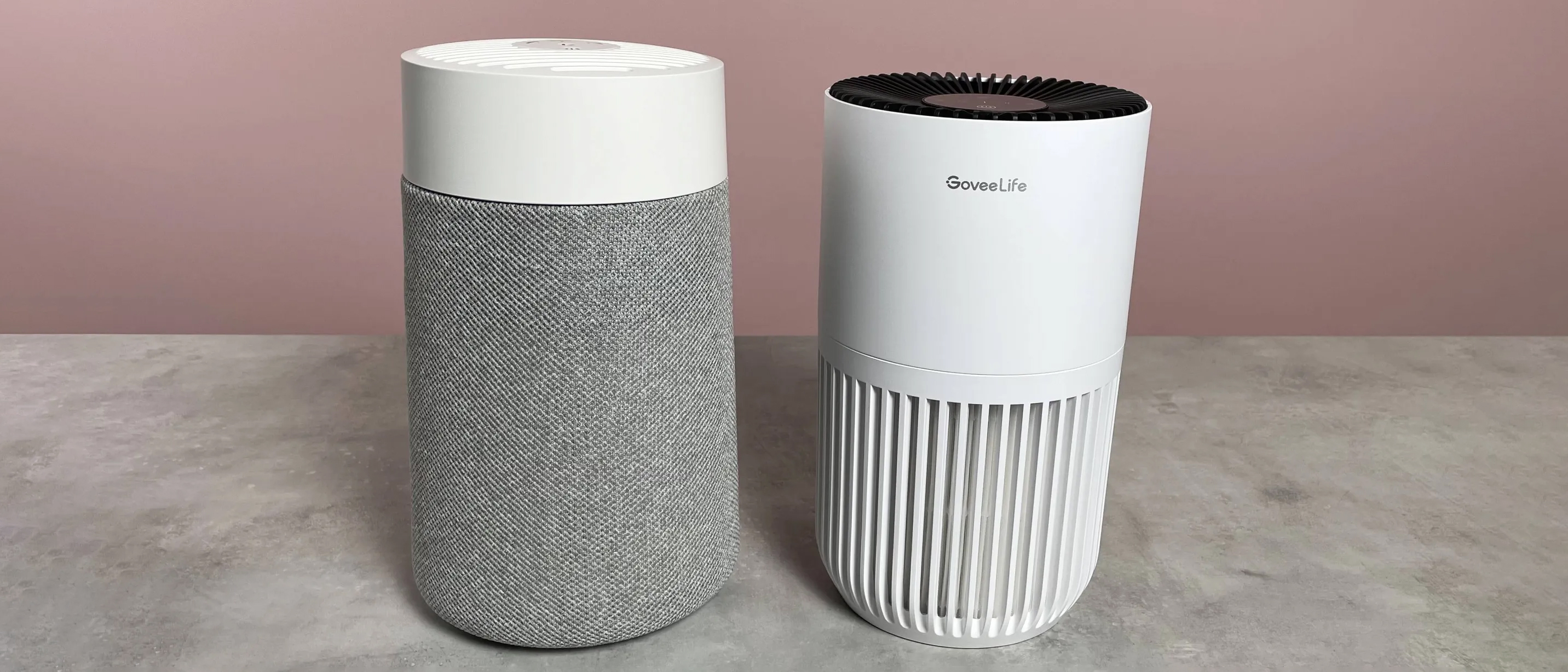 Two small air purifiers side-by-side
