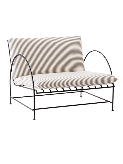 Costa Black Metal Outdoor Lounge Chair